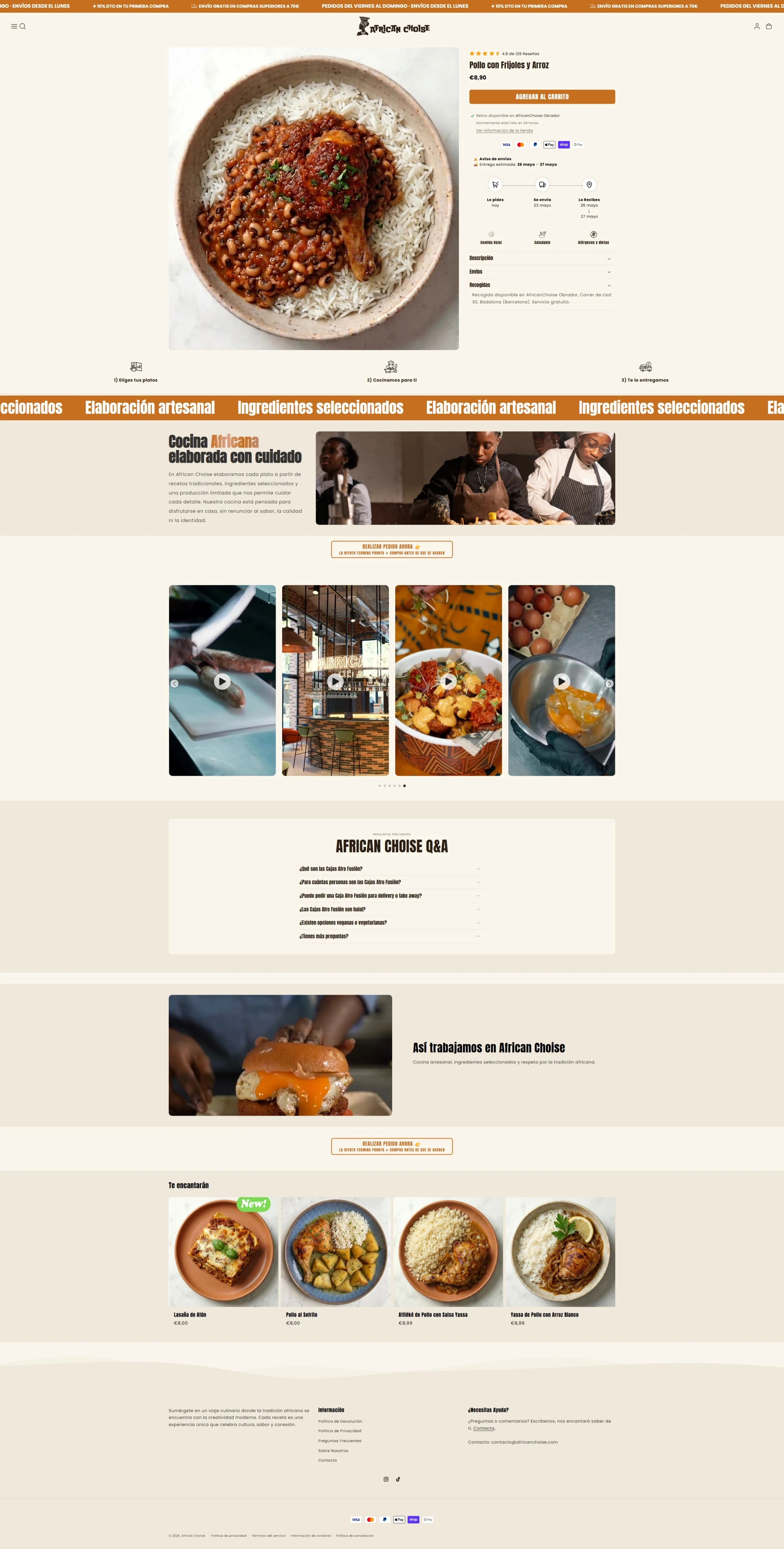 Ficha de producto de African Choise
