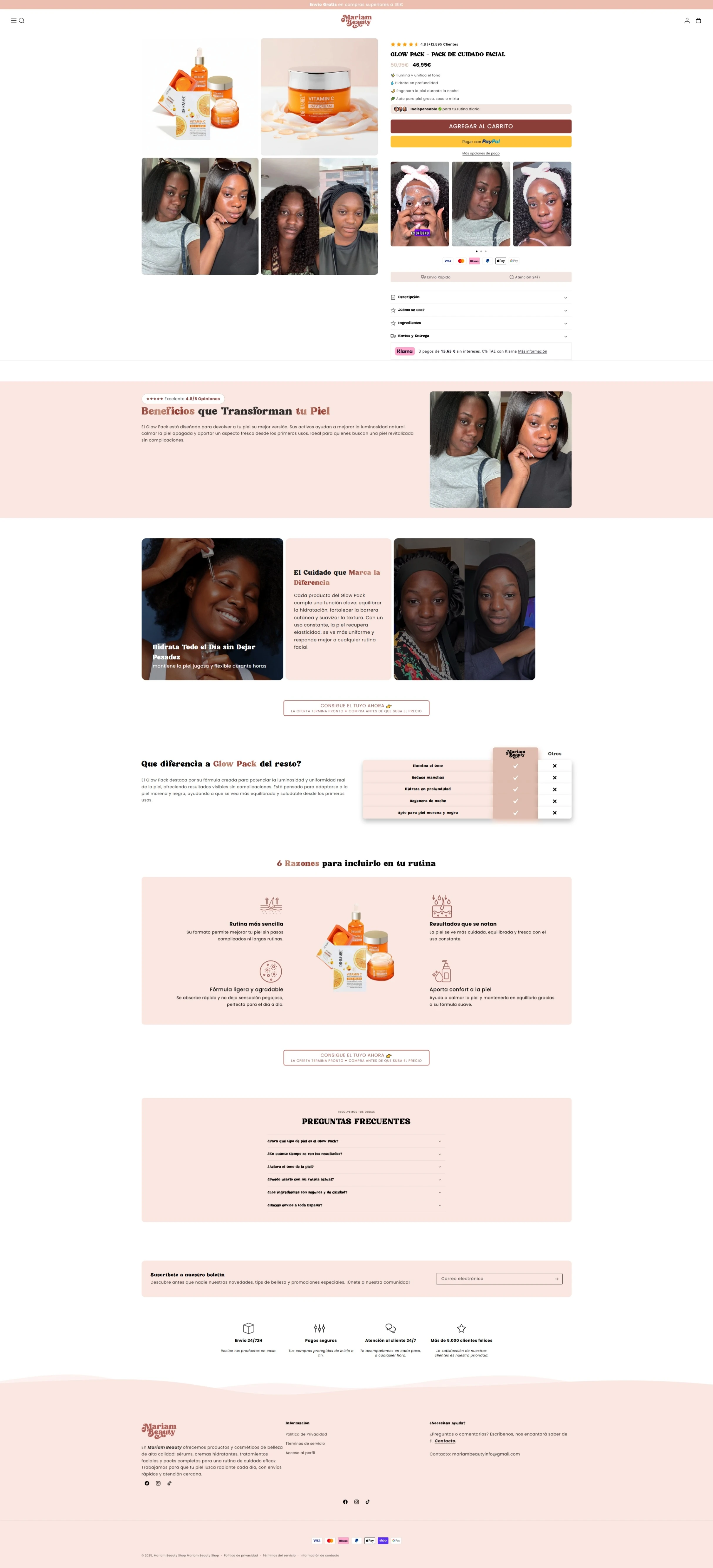 Ficha de producto de Mariam Beauty Shop
